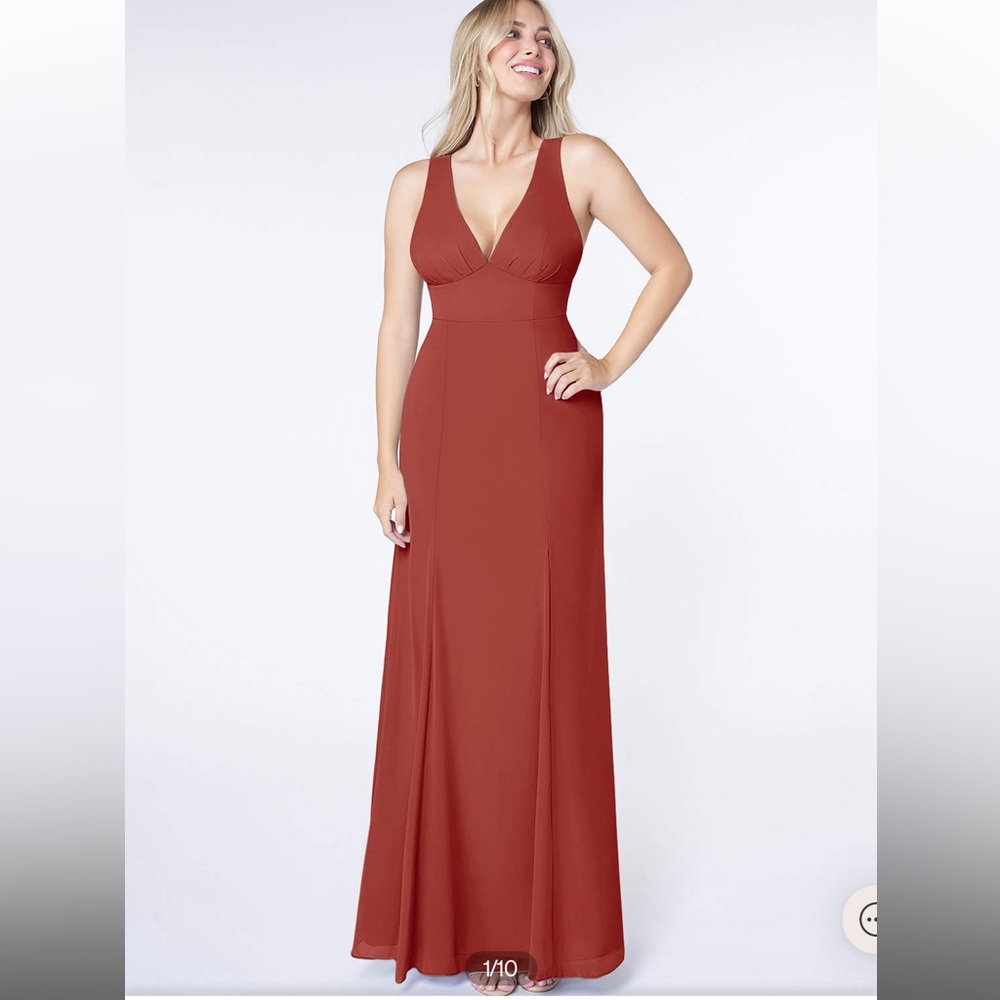 Azazie Christina Terracotta Dress